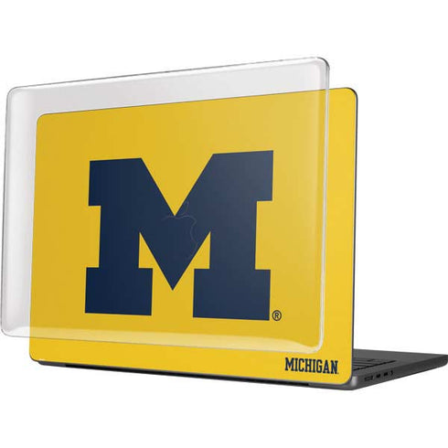 University of Michigan M Logo Yellow MacBook Pro 14in (2021-24) Case plus Skin